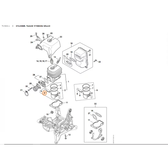 STIHL   Sworzeń tłokowy 12x8x33 4244 034 1500